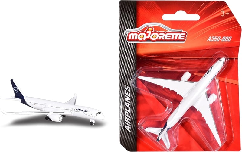  Mô hình máy bay kim loại Lufthansa Airbus A350-900 có bánh xe kích thước 11cm Majorette MB11001 
