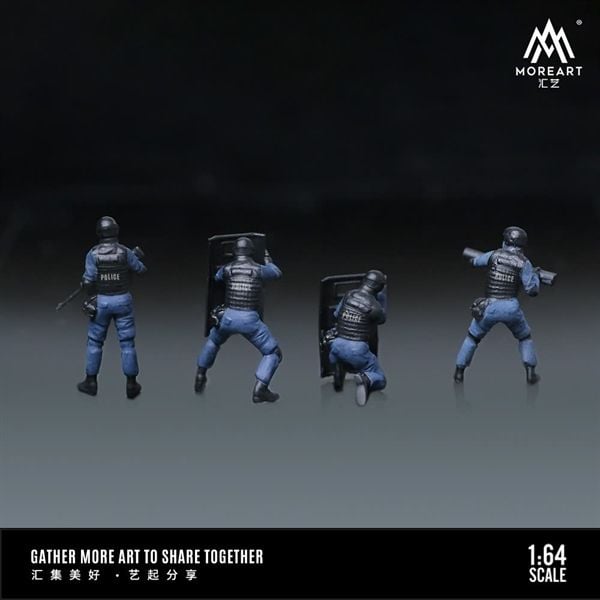  Mô hình set 4 nhân vật SWAT tỉ lệ 1:64 MoreArt MO223023 