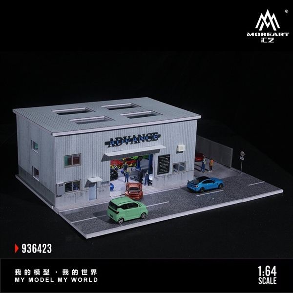  Hộp trưng bày mô phỏng nhà kho sửa chữa Yokohama Repair - có đèn tỉ lệ 1:64 MoreArt MO936423 