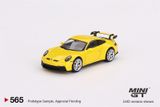  Mô hình xe Porsche 911 (992) GT3 Racing Yellow tỉ lệ 1:64 MiniGT 