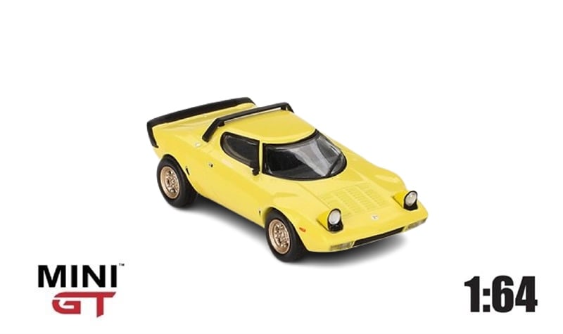  Mô hình xe Lancia Stratos HF Stradale Giallo Fly tỉ lệ 1:64 MiniGT MGT00771-CH 