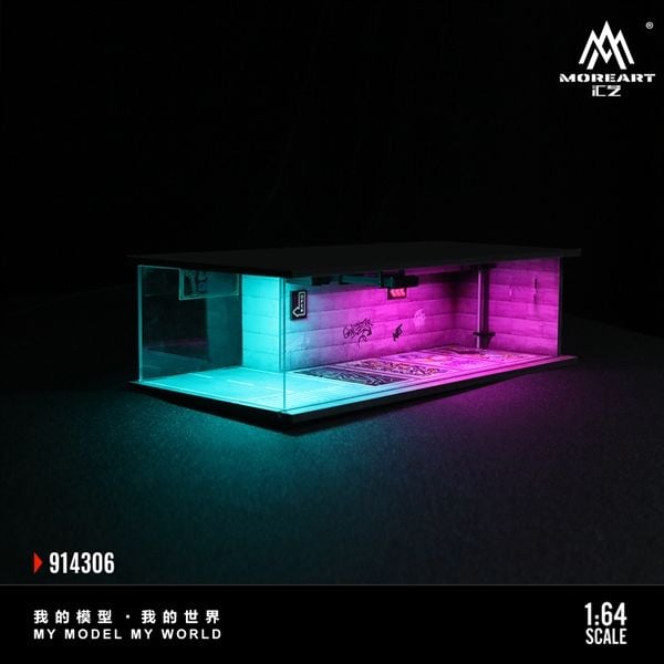  Hộp trưng bày mica mô phỏng Cyberpunk Series có đèn tỉ lệ 1:64 MO914306 