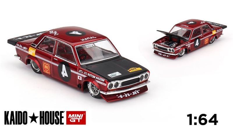  Mô hình xe Datsun 510 Pro Street JPN V1 tỉ lệ 1:64 Kaido House MiniGT 