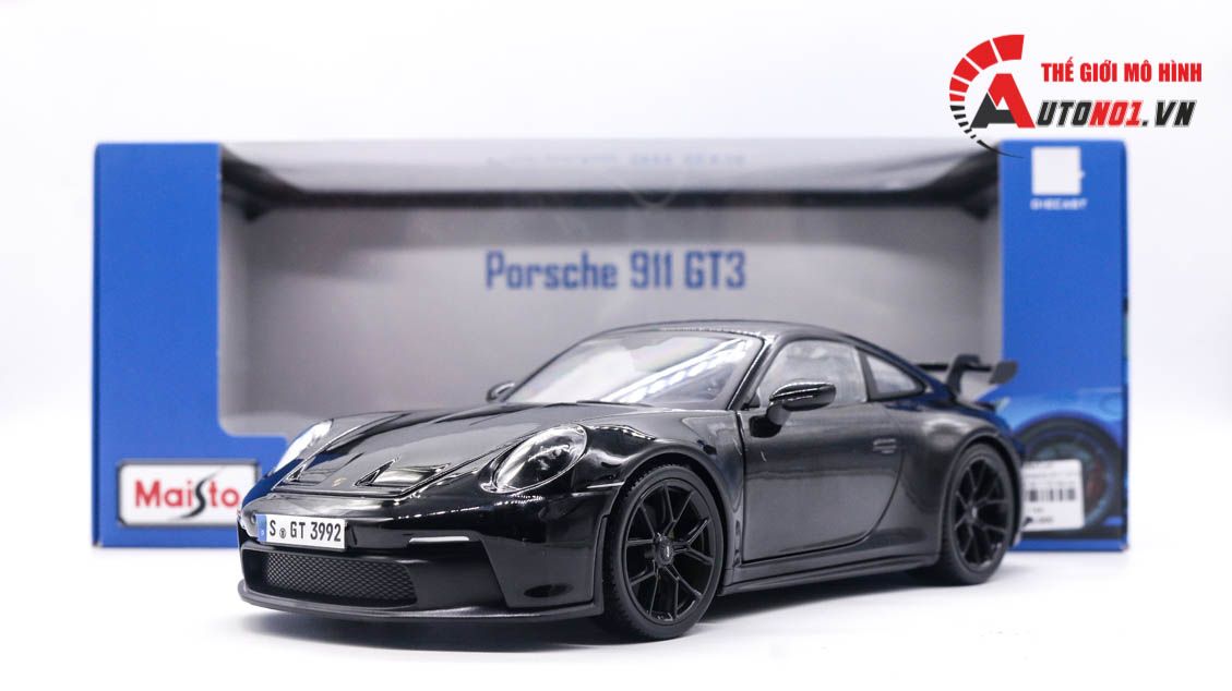  Mô hình xe Porsche 911 GT3 2022 có đế tỉ lệ 1:18 Maisto 8114 