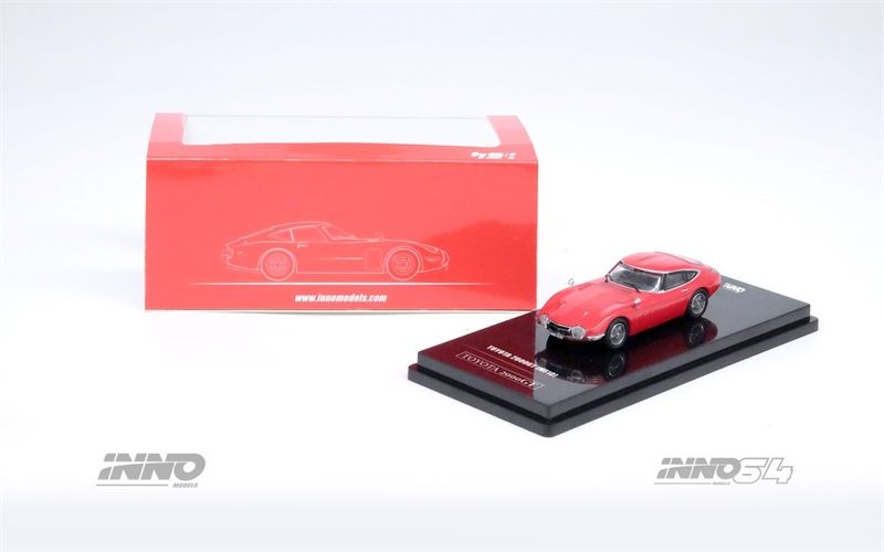  Mô hình xe Toyota 2000GT Solar red tỉ lệ 1:64 INNO64 MODELS 