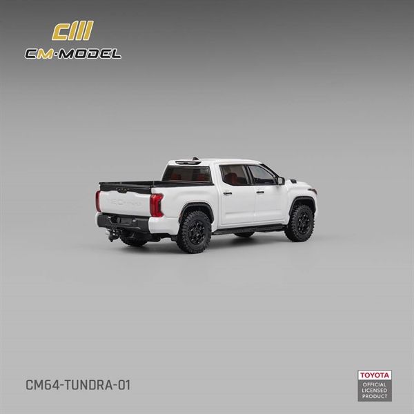 Mô hình xe Toyota Tundra white mở được nắp thùng tỉ lệ 1:64 CM model CM64-TUNDRA-01 