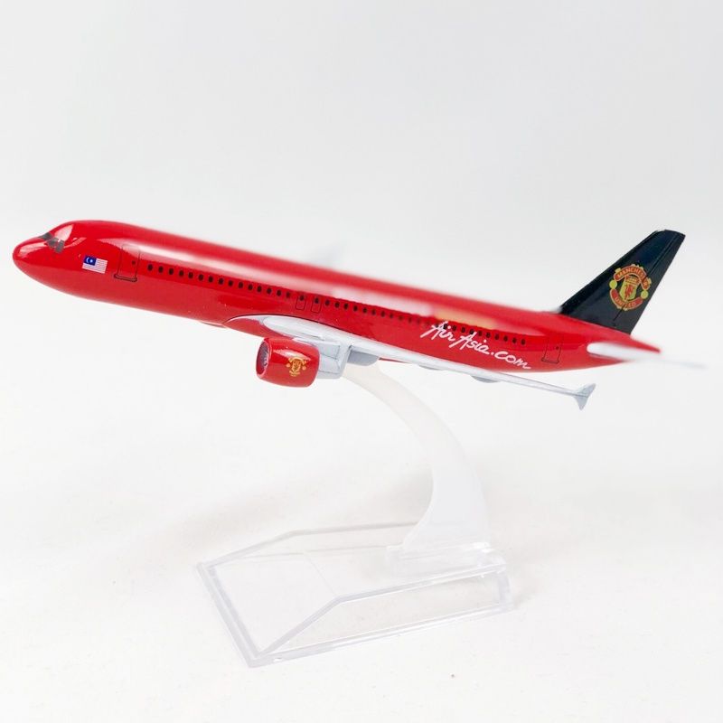 Mô hình máy bay Malaysia Air Aisia Manchester United Airbus A320 16cm MB16148