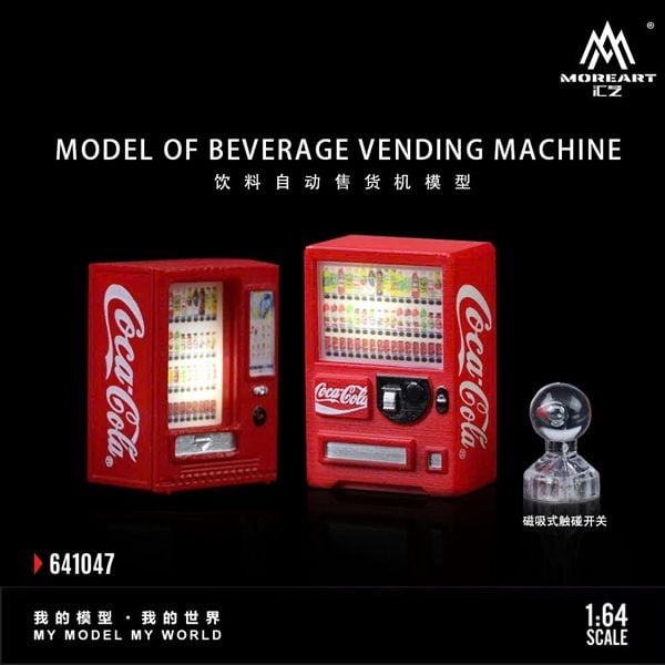  Mô hình trưng bày máy bán nước tự động Coca Cola Set có đèn tỉ lệ 1:64 MoreArt MO641047 