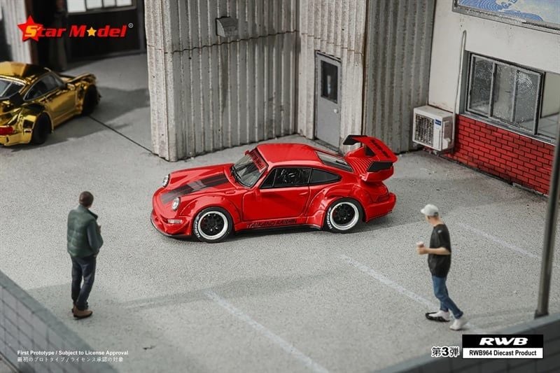  Mô hình xe Porsche 964 RWB Rauh Welt GT Taikano Red tỉ lệ 1:64 Star model OT64202 