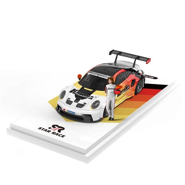  Mô hình xe đua Porsche 911 GT3 KATANA có figure 1:64 Star Race SR64031 