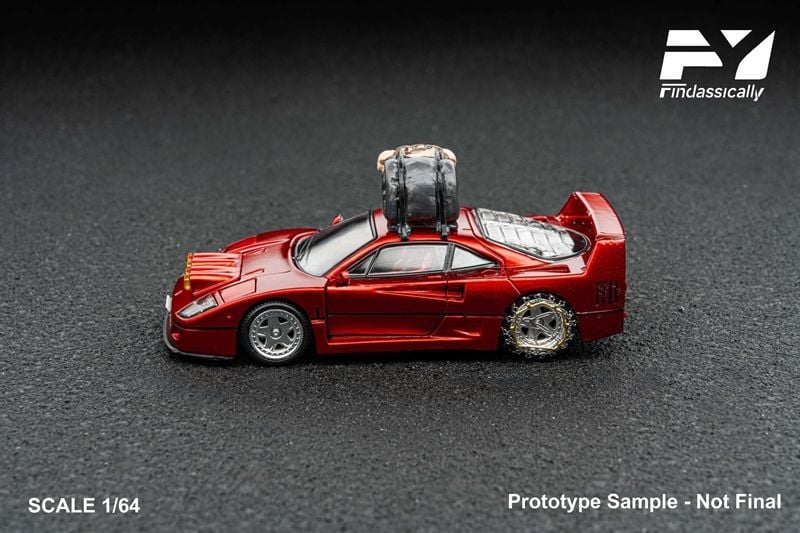  Mô hình xe Ferrari F40 Snow Version Rosso Magma tỉ lệ 1:64 Findclassically OT64227 