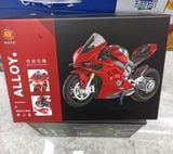  Mô hình xe lắp ráp Ducati V4 hợp kim có âm thanh có đèn 1:12 Alloy Model MT032 