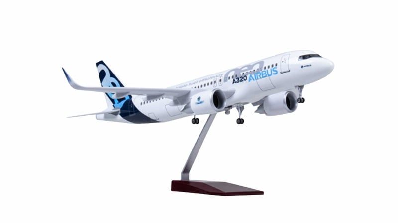  Mô hình máy bay USA Airbus A320 Neo có đèn led tự động theo tiếng vỗ tay hoặc chạm 47cm MB47035 