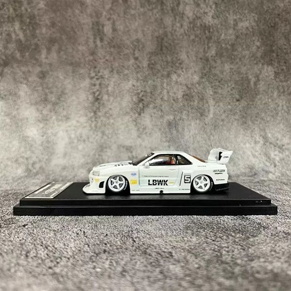  Mô hình xe Nissan Super Silhouette ER34 LBWK White #5 Special Edition LIMITED 500 PCS tỉ lệ 1:64 Street weapon OT64047 