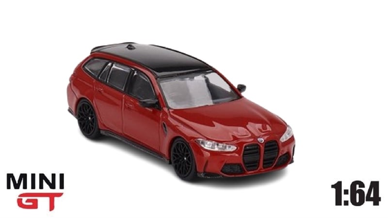  Mô hình xe BMW M3 Competition Touring (G81) Toronto red metallic tỉ lệ 1:64 MiniGT MGT00700 