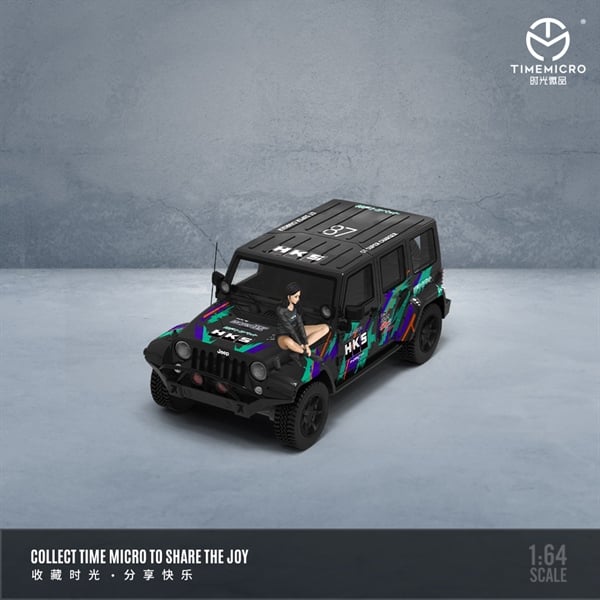  Mô hình xe Jeep HKS có kéo móc 1:64 Time micro TM643018 