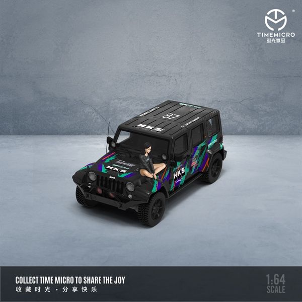  Mô hình xe Jeep HKS có kéo móc 1:64 Time micro TM643018 