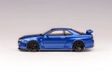  Mô hình xe Nissan NISMO R34 GT-R Z-tune Bayside Blue tỉ lệ 1:64 Motorhelix M63416 