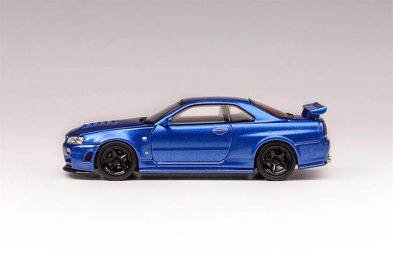  Mô hình xe Nissan NISMO R34 GT-R Z-tune Bayside Blue tỉ lệ 1:64 Motorhelix M63416 