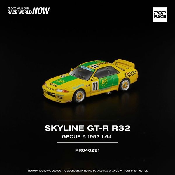  Mô hình xe Nissan Gt-r R32 Group A 1992 tỉ lệ 1:64 Pop Race PR640291 