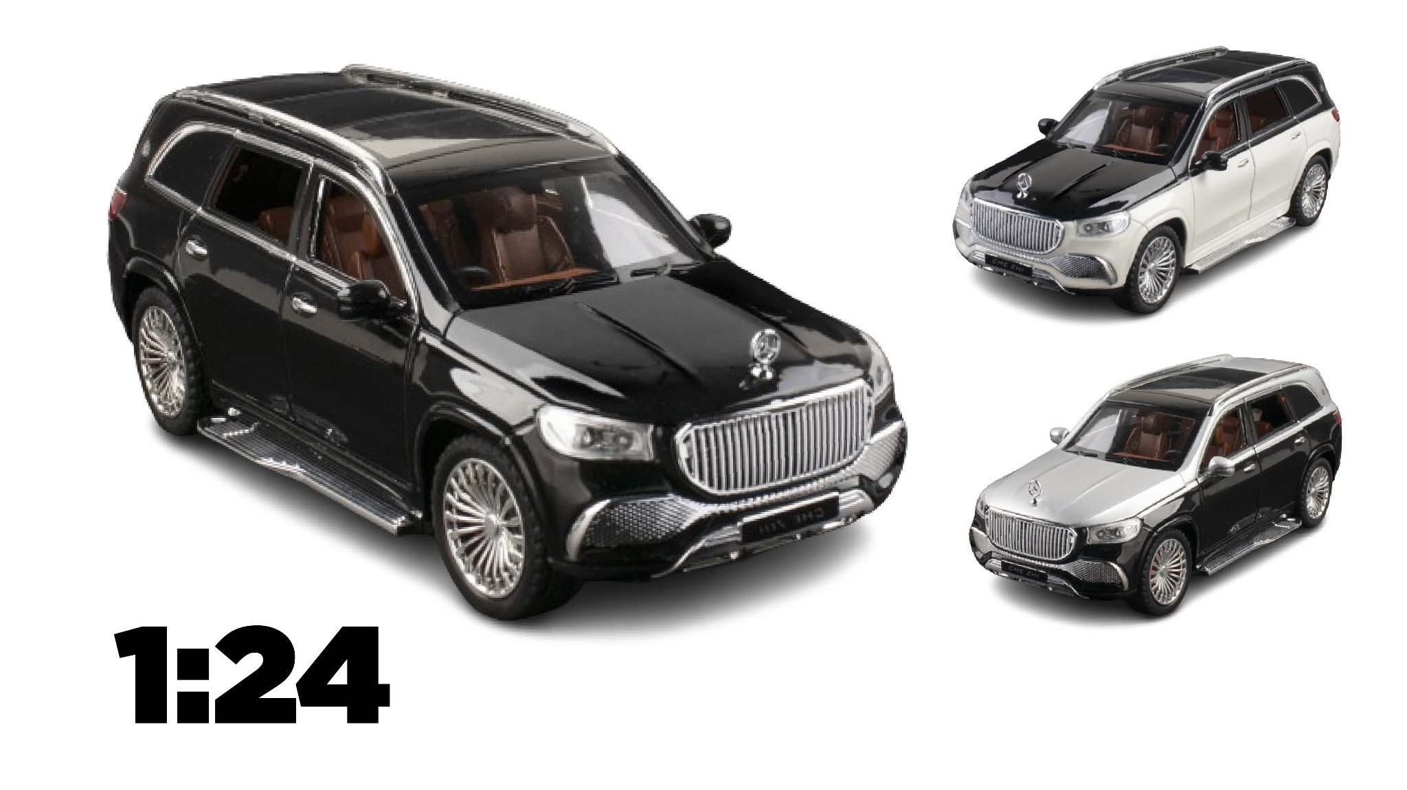  Mô hình xe Mercedes-Benz GLS600 MayBach full open có đèn có âm thanh bầu trời sao tỉ lệ 1:24 Chezhi OT437 