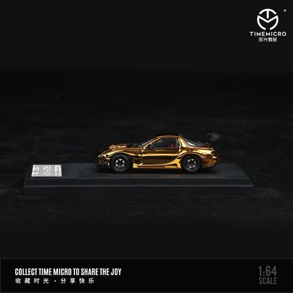  Mô hình xe Mazda RX-7 Amemiya metallic gold tỉ lệ 1:64 Time micro TM647004 