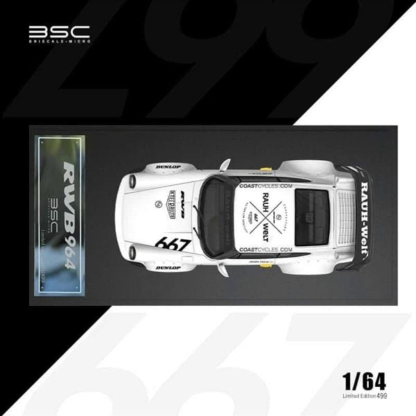  Mô hình xe RWB 964 #667 White Colors tỉ lệ 1:64 BSC Models BSC640866 