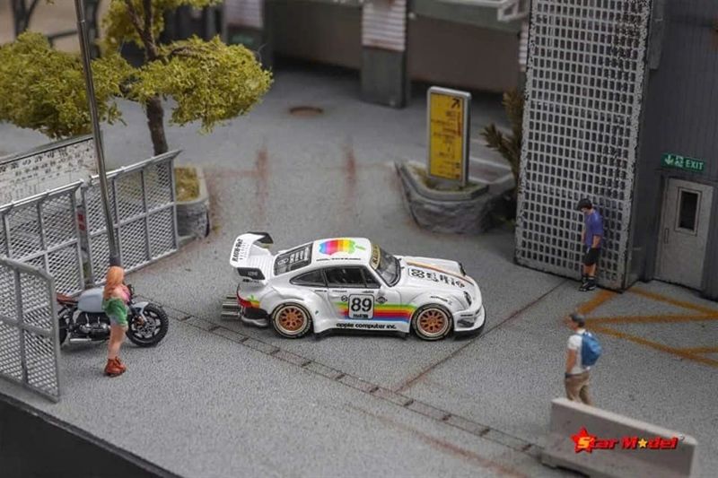  Mô hình xe RWB 964 GT Wing with Exhaust Pipe Details tỉ lệ 1:64 Star Model OT64415 