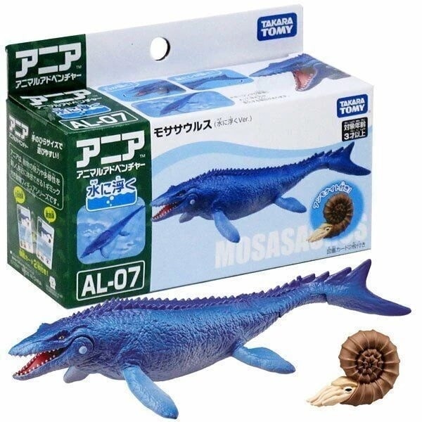  Mô hình khủng long dưới nước có khớp Mosasaurus + ốc Anh Vũ (Floatable Ver.) ANIA AL-07 Takara Tomy 168980 