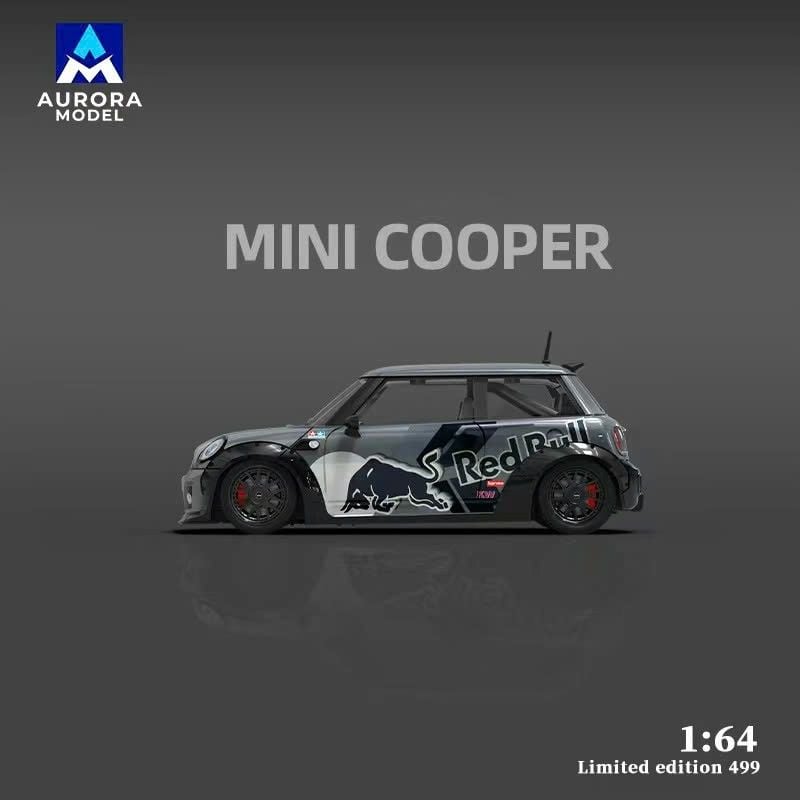  Mô hình xe Mini Cooper Redbull Livery Limited 499 pcs tỉ lệ 1:64 Aurora model AM643627 