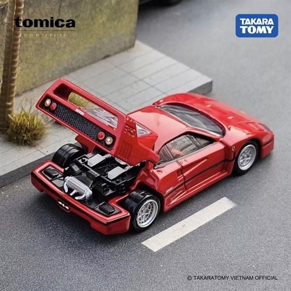  Mô hình xe Ferrari F40 Rossa corsa mở được nắp máy tỉ lệ 1:64 Premium Tomica 131847 