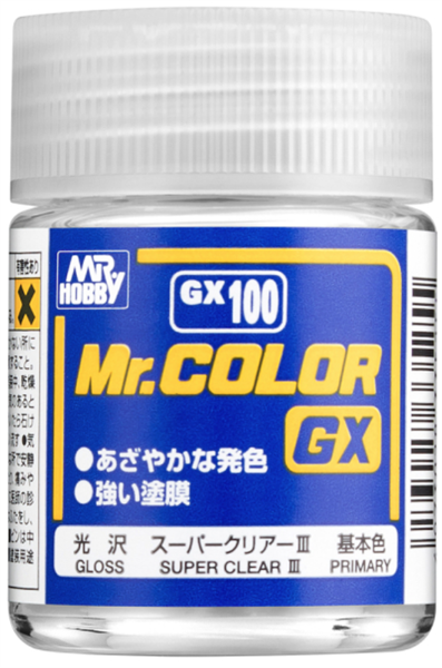  Lacquer gx100 sơn super gloss clear phủ siêu bóng 18ml Mr.Hobby GX100 