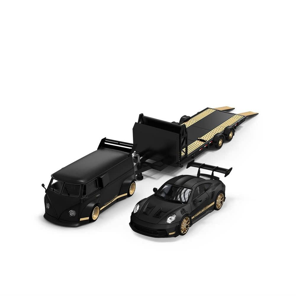  Mô hình xe Volkwagen T1 Black gold tỉ lệ 1:64 Time micro TM642945 