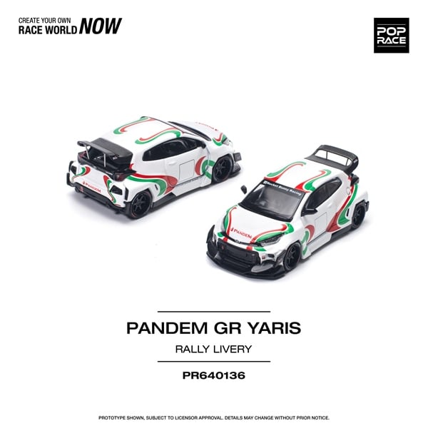  Mô hình xe Pandem GR Yaris Rally Livery tỉ lệ 1:64 Poprace PR640136 