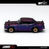  Mô hình xe ô tô Nissan skyline 2000 GTR (KPGC10) Midnight purple tỉ lệ 1:64 Inno64 IN64-KPGC10-MPII 