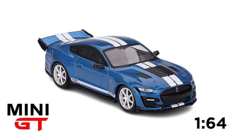 Mô hình xe Ford Shelby GT500 Dragon Snake Concept Performance Blue tỉ lệ 1:64 MiniGT 