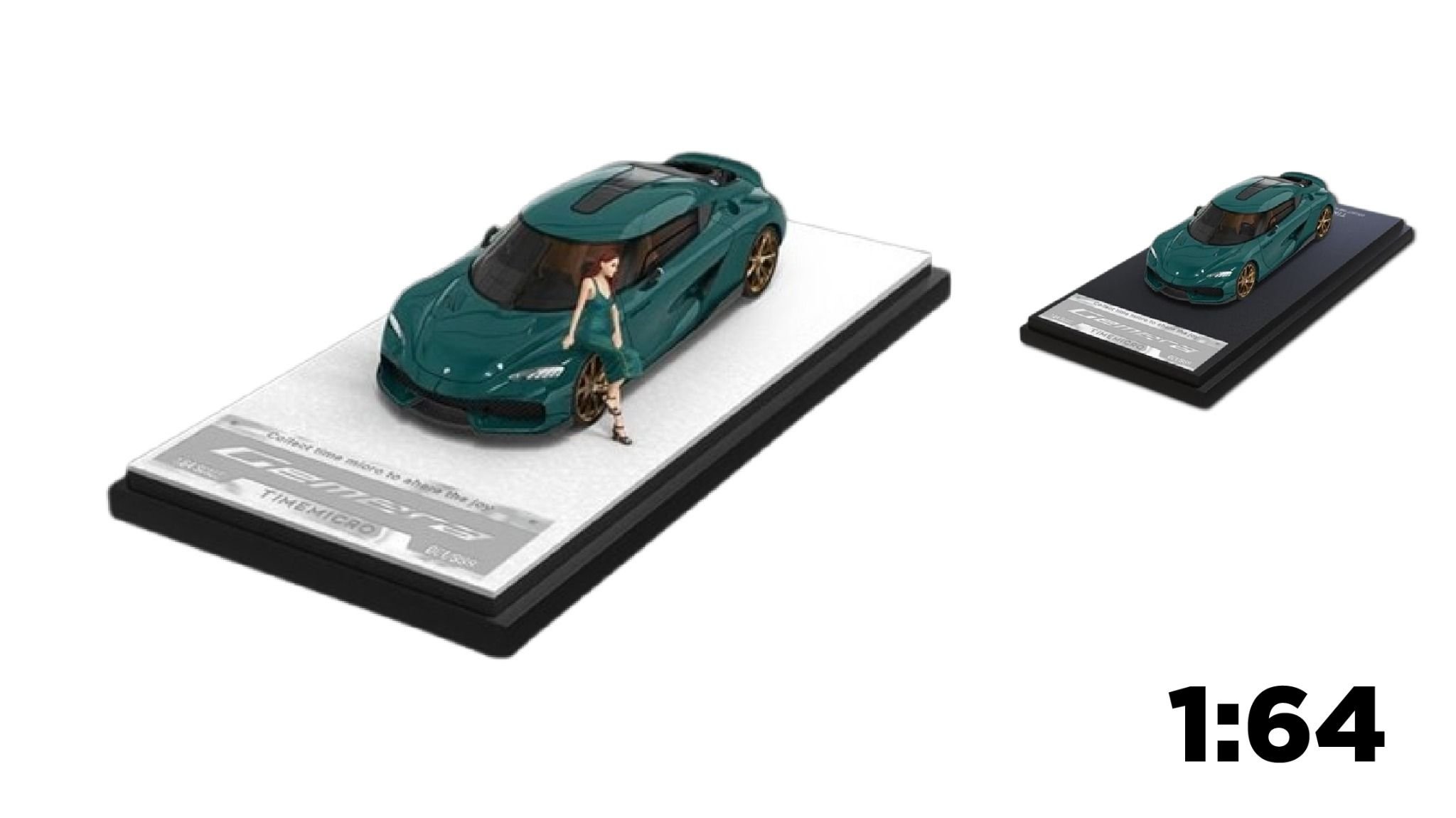  Mô hình xe Koenigsegg Gemera Green tỉ lệ 1:64 Time micro TM800303 