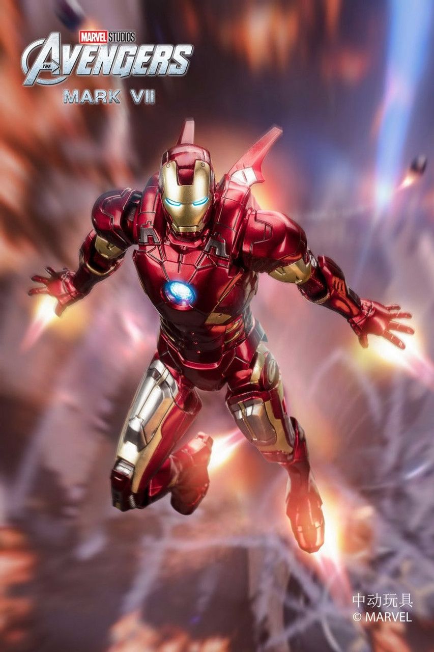 Mô hình nhân vật Marvel Iron man người sắt có đèn MK7 Mark VII ...