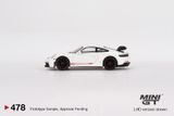  Mô hình xe Porsche 911 (992) GT3 White tỉ lệ 1:64 MiniGT - XE LỖI 