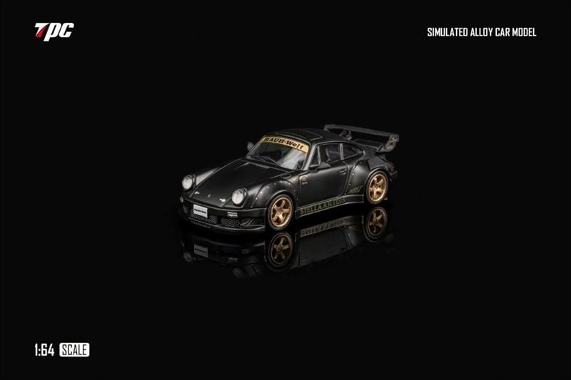  Mô hình xe Porsche RWB 930 Stella Artois - Matte Black tỉ lệ 1:64 TPC OT64276 