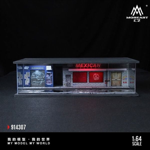  Hộp trưng bày mô phỏng khung cảnh Cyberpunk Series có đèn - mica 30cm x 15cm x 8.5cm tỉ lệ 1:64 MoreArt MO914307 