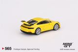  Mô hình xe Porsche 911 (992) GT3 Racing Yellow tỉ lệ 1:64 MiniGT 