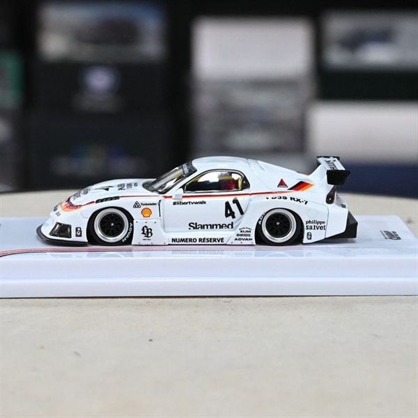  Mô hình xe Mazda RX7 (FD3S) LB-SUPER SILHOUETTE white tỉ lệ 1:64 Inno64 model IN64-LBWK-RX7-02 