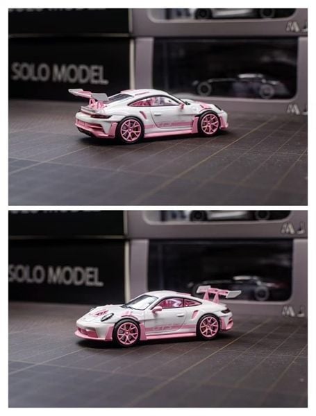  Mô hình xe Porsche 911GT3 RS (màu dạ quang) tỉ lệ 1:64 MJ Model OT64173 