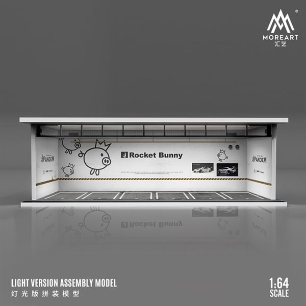  Hộp trưng bày mica mô phỏng Workshop Rocket Bunny kích thước 30x13.3x10cm tỉ lệ 1:64 MoreArt MO914025 