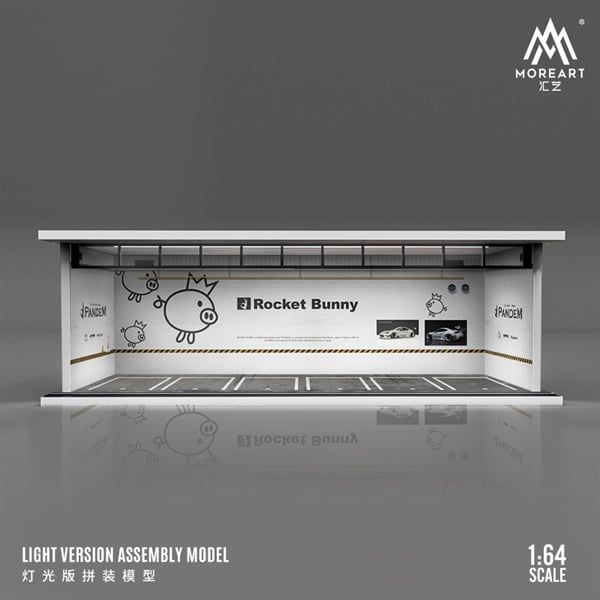  Hộp trưng bày mica mô phỏng Workshop Rocket Bunny kích thước 30x13.3x10cm tỉ lệ 1:64 MoreArt MO914025 