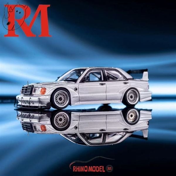  Mô hình xe Mercedes-Benz 190E W201 Evo II có hộp mica tỉ lệ 1:64 Rhino Model RM64-190E-2 