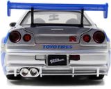  Mô hình xe Fast & Furious 2002 Nissan Skyline GT-R R34 tỉ lệ 1:24 Jada Toys 97158 