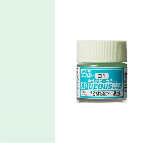  Acrylic H31 White Green sơn mô hình màu xanh trắng 10ml Mr.Hobby H31 