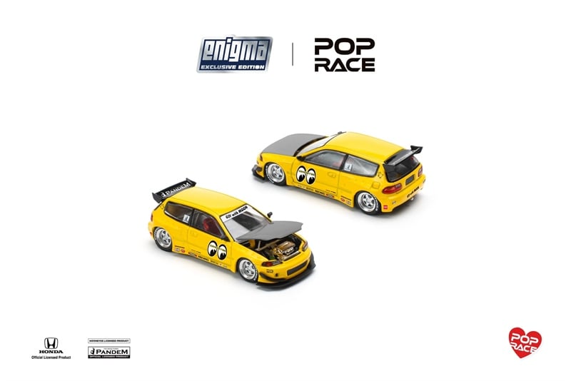  Mô hình xe Pandem Civic EG6 v1.5 - MOONEYES tỉ lệ 1:64 POPRACE x Enigma PRE0010 